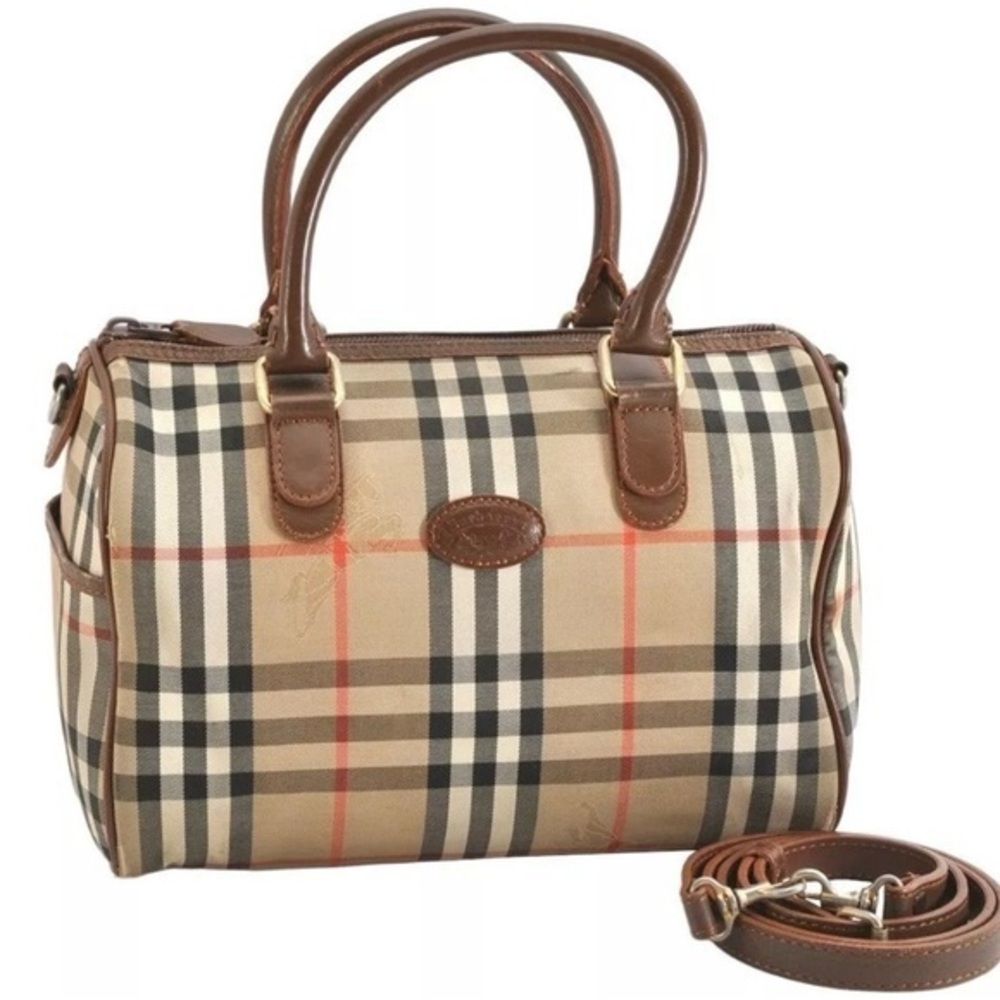 Burberry Nova Check Canvas Leather 2Way Shoulder Hand Bag Beige | Women’s | Used